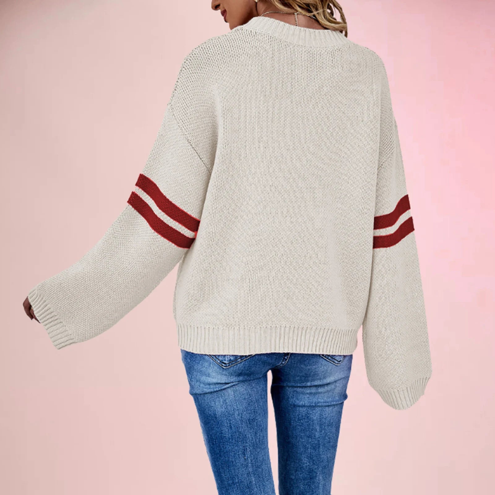 Contrast Color Knit Sweater